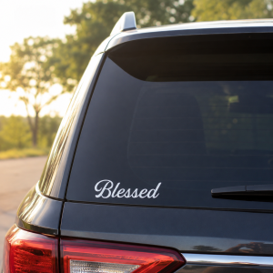 Auto Vinyl Decal – Blessed