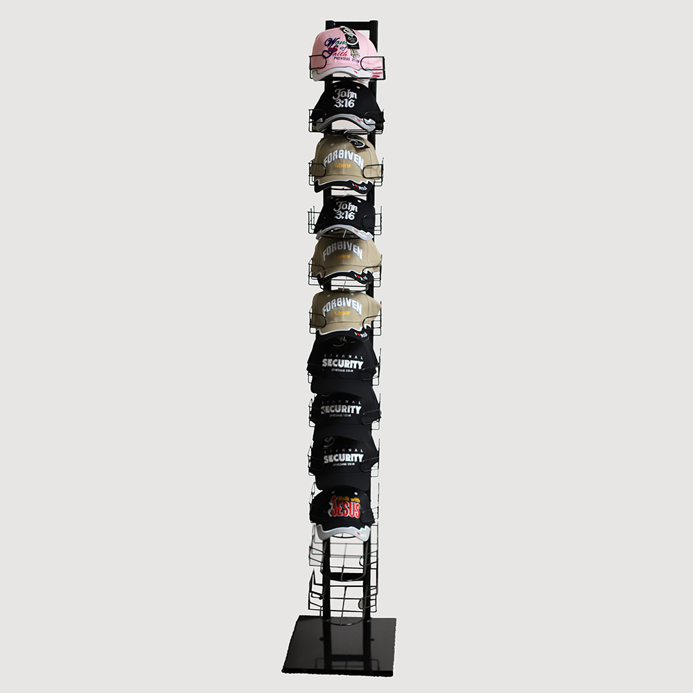 Hat Tower Display - Black - 12 Tier (Display Only)