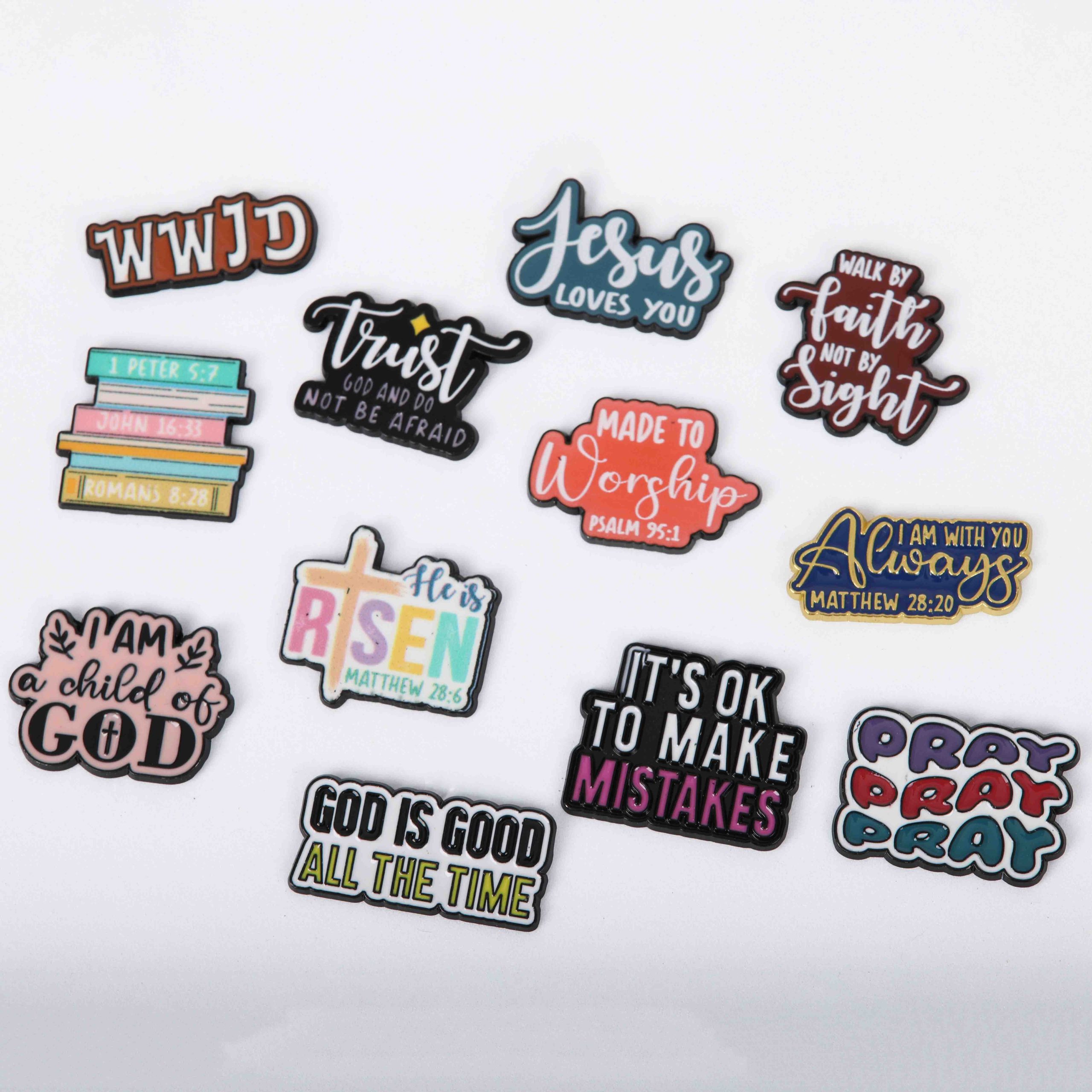 Christian Enamel Pins Assortment - Pack Of 12 - Image 3