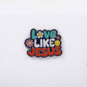 Retro Love Like Jesus Enamel Pin – Pack Of 3