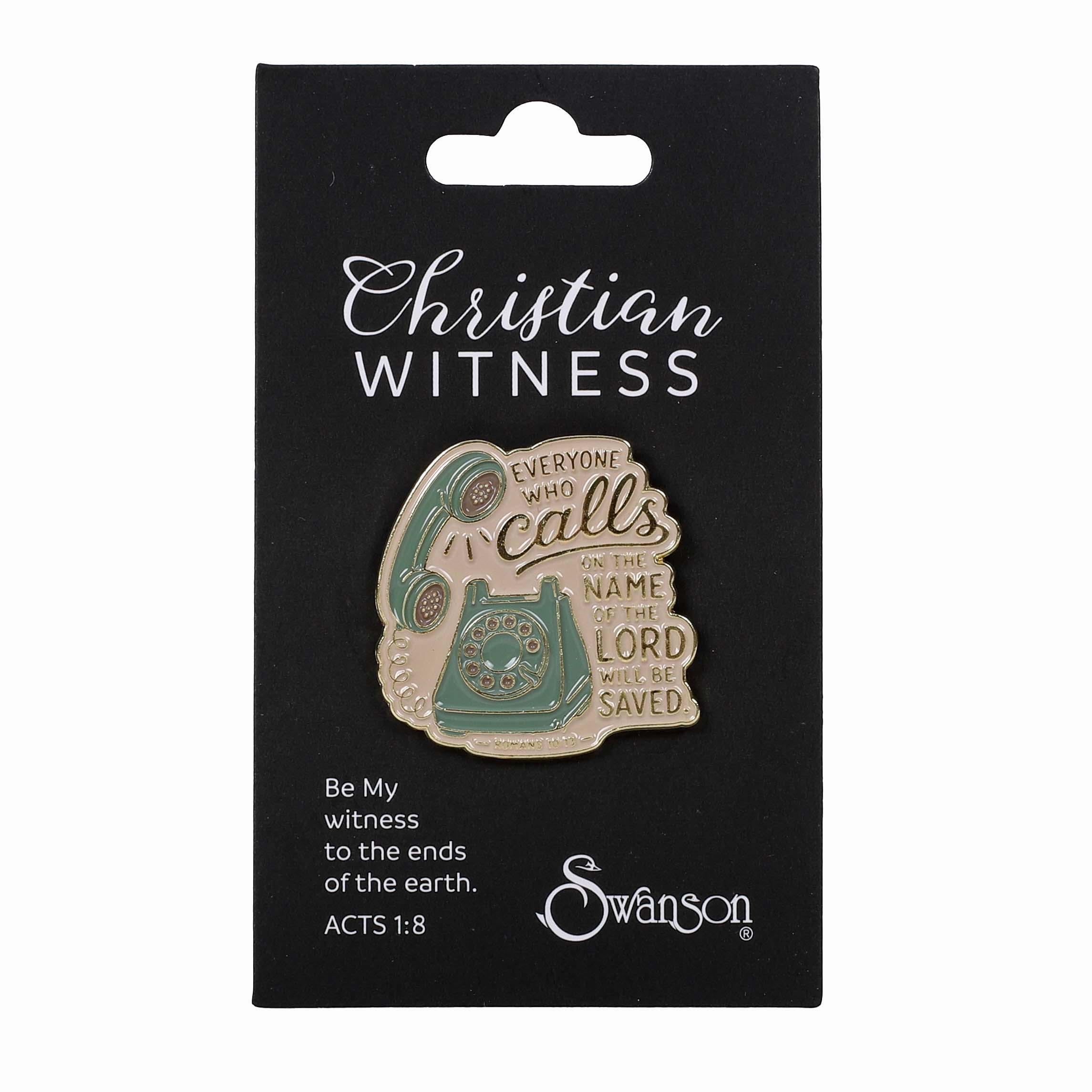 Romans 10:13 Rotary Phone Enamel Pin - Pack of 3 - Image 2