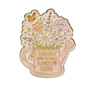 Wildflower Luke 12:27 Enamel Pin – Consider How The Wild Flowers Grow – Pack of 3