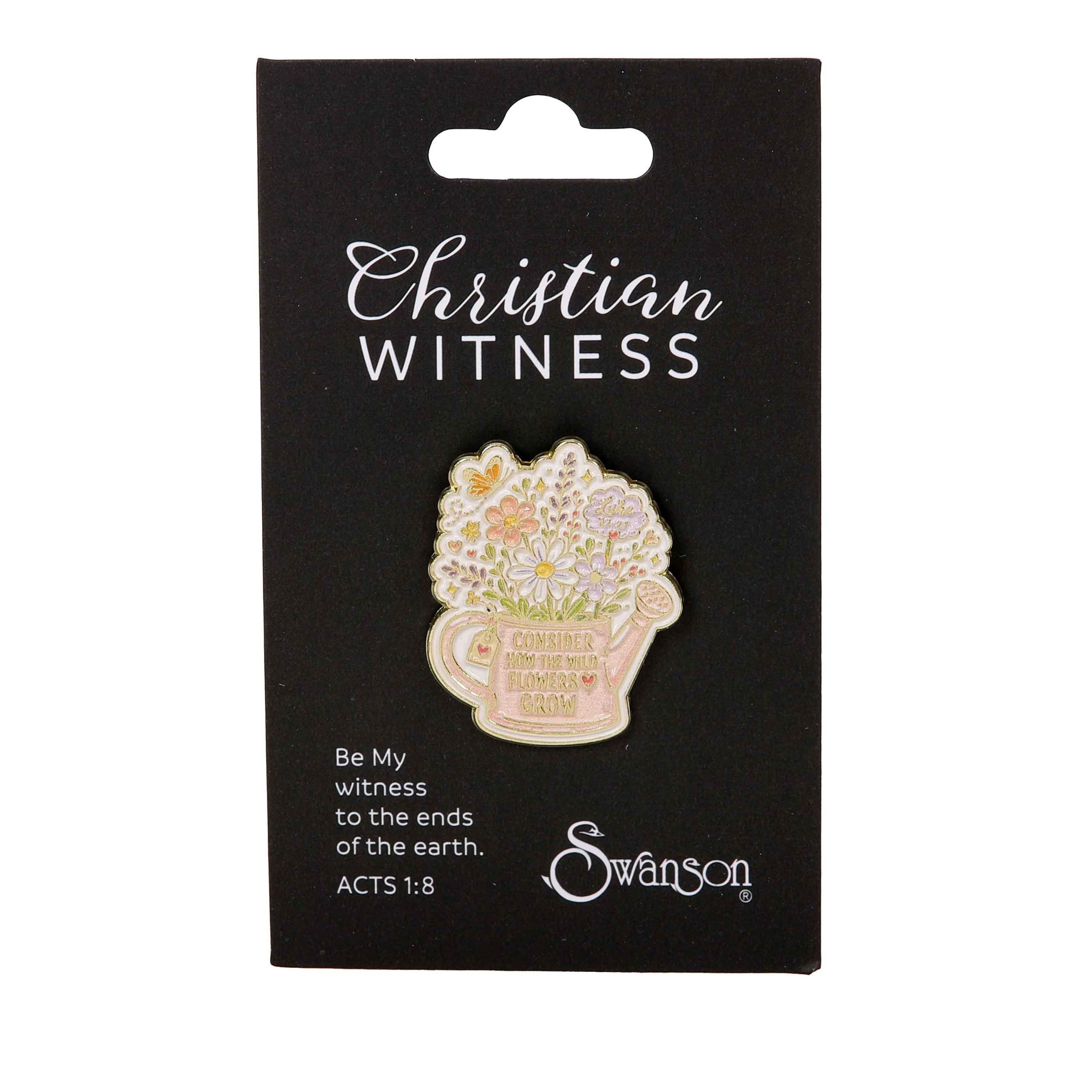 Wildflower Luke 12:27 Enamel Pin - Consider How The Wild Flowers Grow - Pack of 3 - Image 2