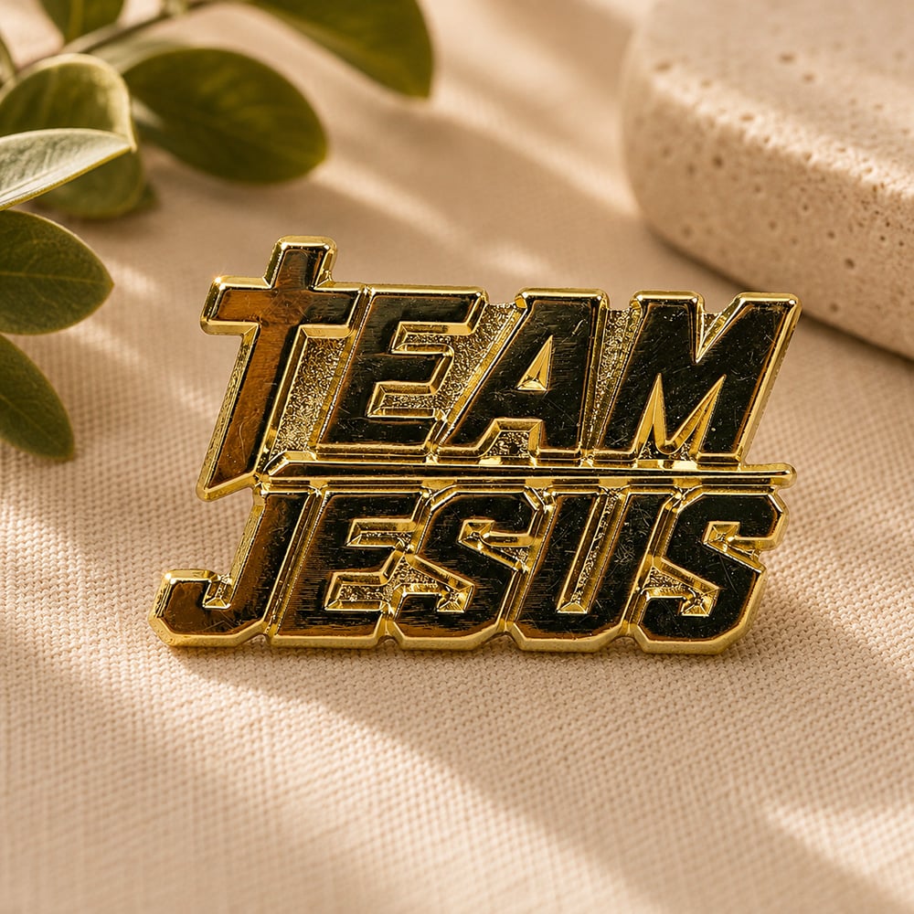Team Jesus Enamel Pin - Bold Athletic Lettering - Pack of 3 - Image 2