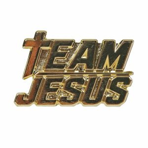 Team Jesus Enamel Pin – Bold Athletic Lettering – Pack of 3