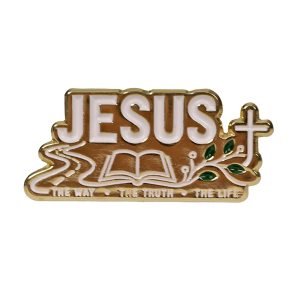 John 14:6 Enamel Pin – Jesus, The Way The Truth The Life – Pack of 3