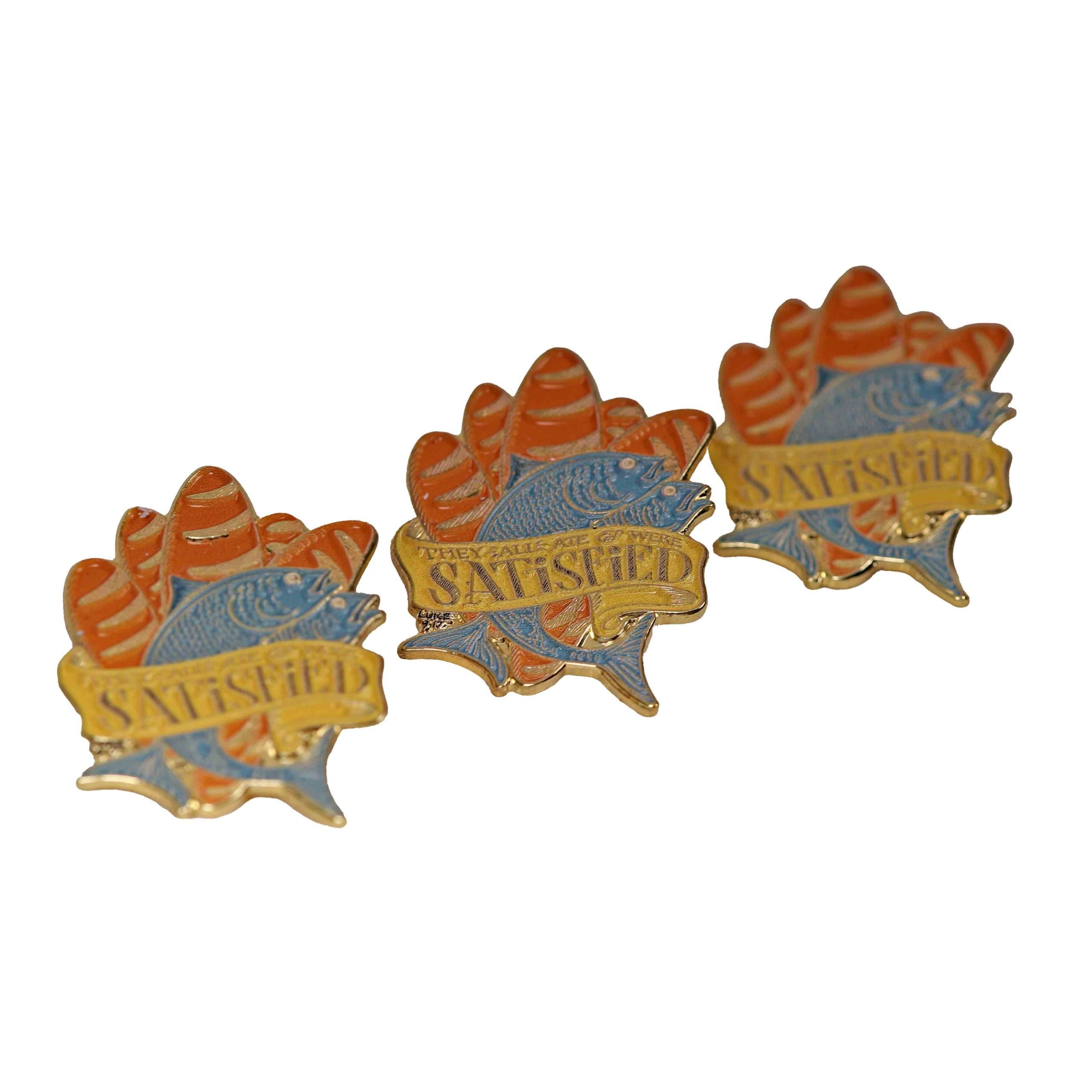 Loaves And Fishes Enamel Pin - Satisfied in Luke 9:17 - Pack of 3 - Image 4