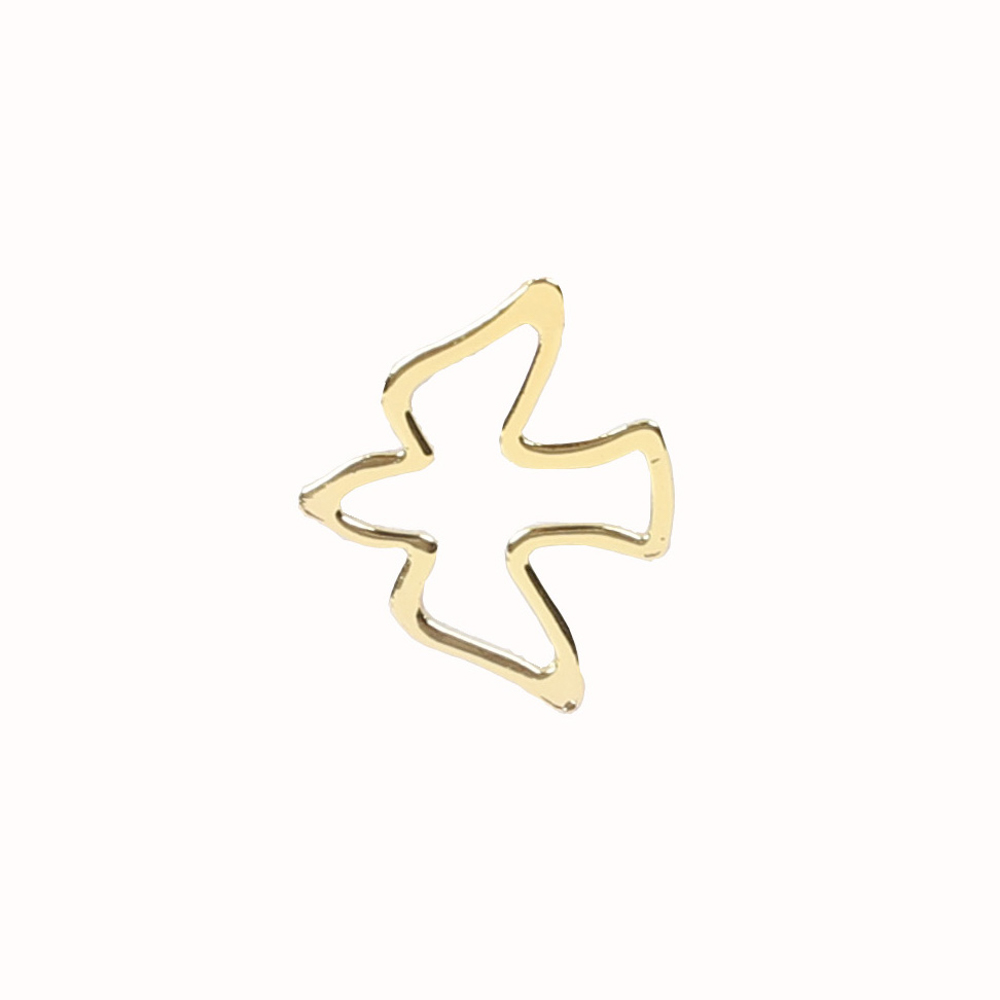 Lapel Pin - Open Dove - Gold - Pack of 6 - Image 3