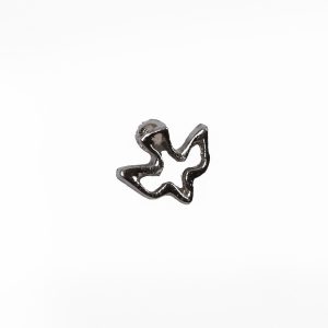 Lapel Pin – Small Open Dove – Silver – 6Pk