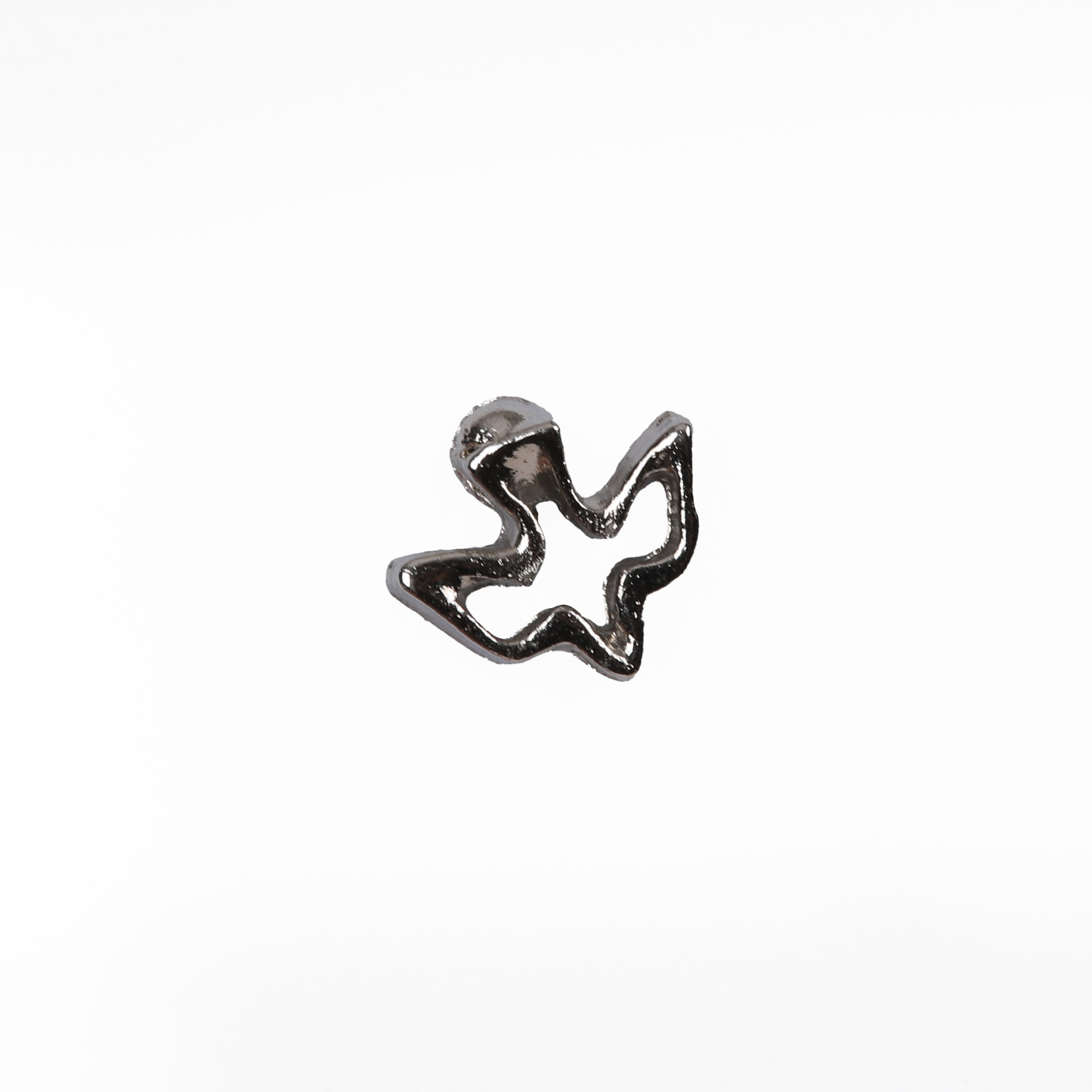 Lapel Pin - Small Open Dove - Silver - 6Pk