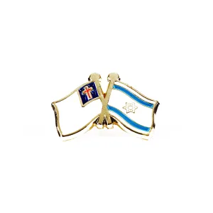 Lapel Pin – Israeli/Christian Flags – 6 Pack