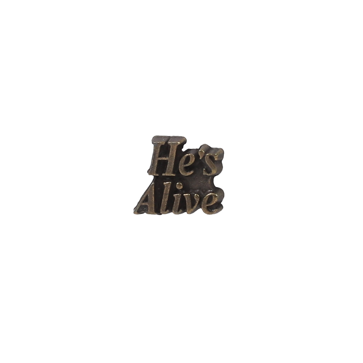 Lapel Pin He's Alive Antique Gold - Pk6