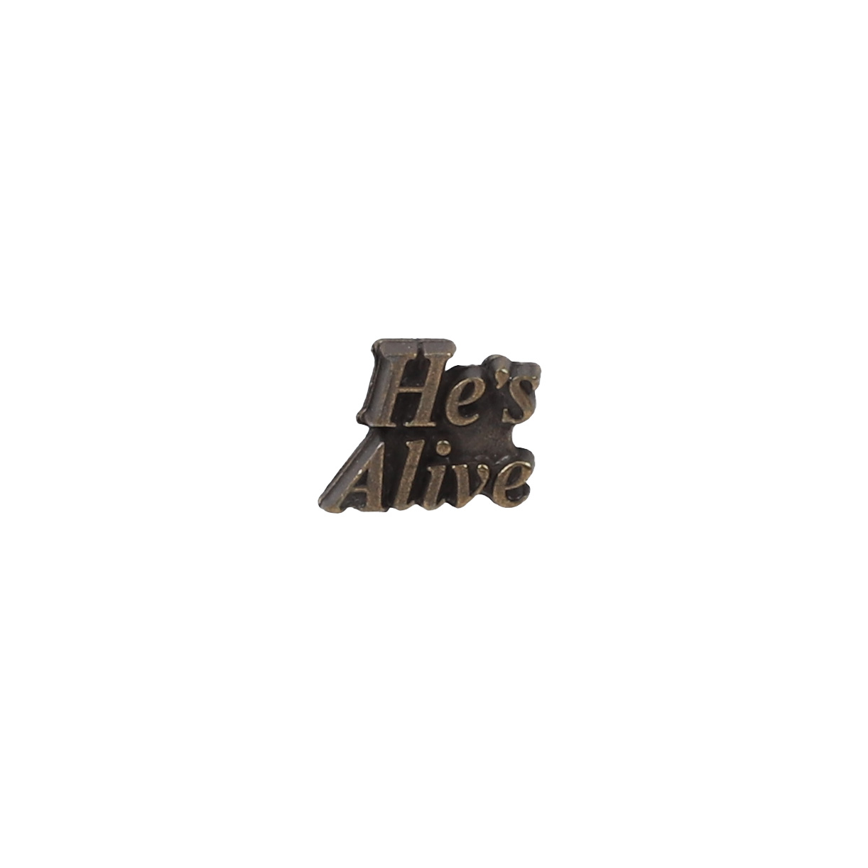 Lapel Pin He's Alive Antique Gold - Pk6 - Image 5