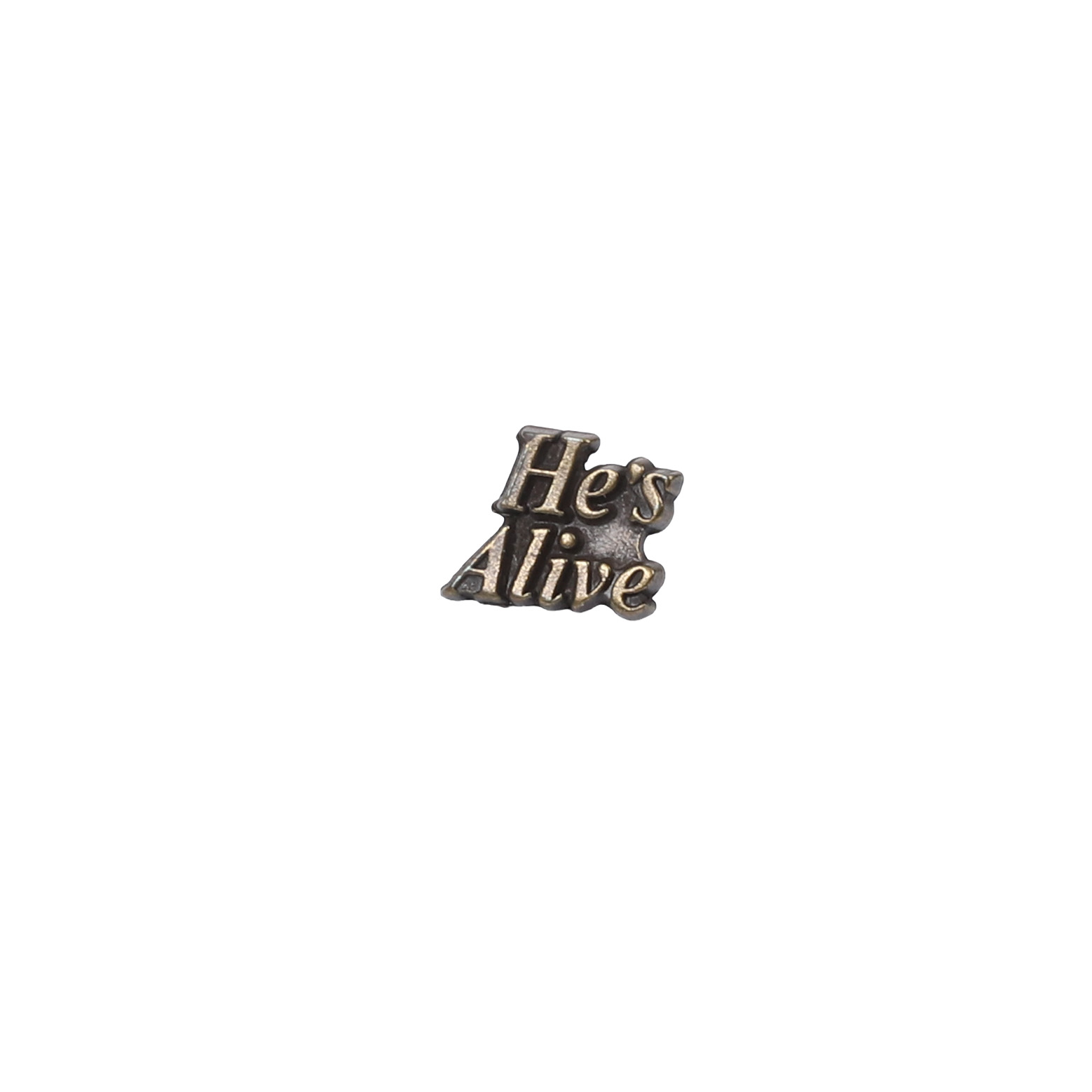 Lapel Pin He's Alive Antique Gold - Pk6 - Image 4