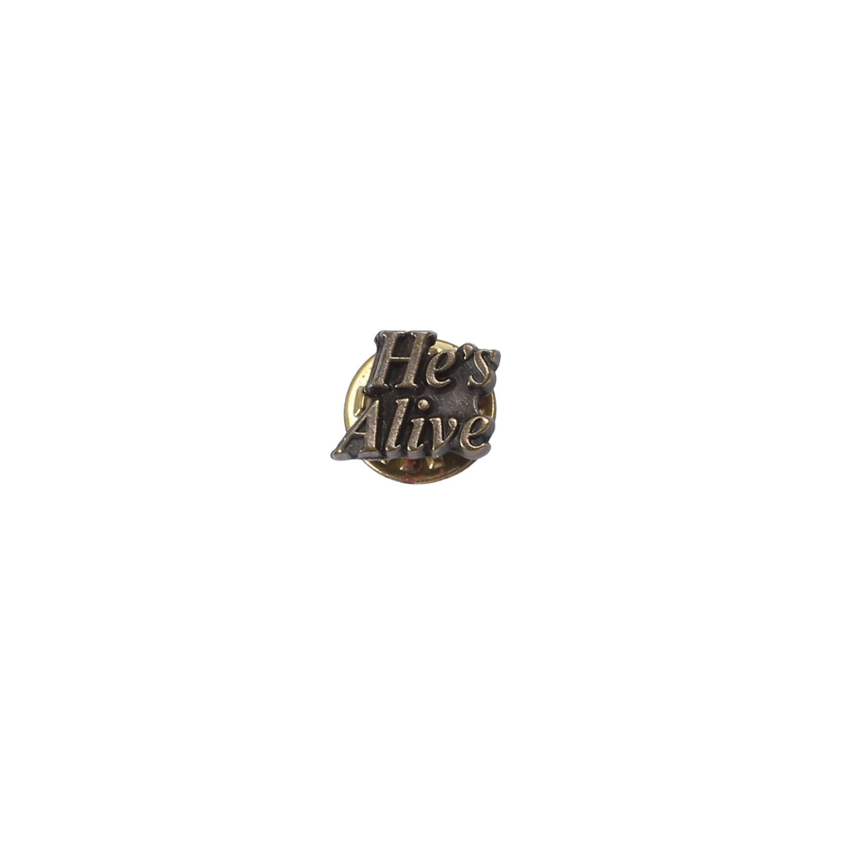 Lapel Pin He's Alive Antique Gold - Pk6 - Image 3