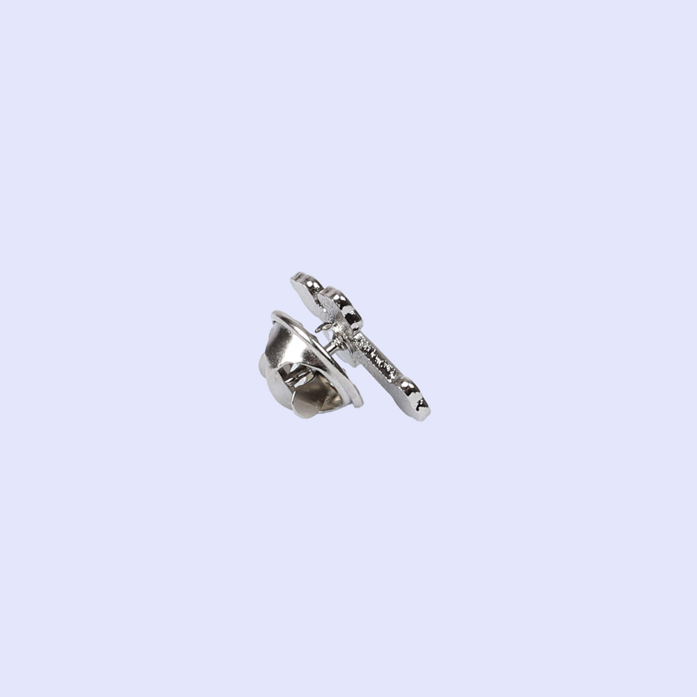 Lapel Pin Budded Cross Silver/Black PK3 - Image 3