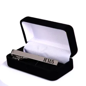 Silver Tie Bar – “Jesus”