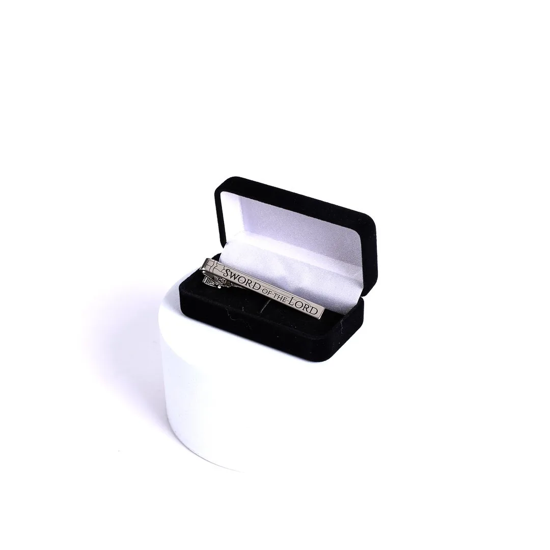 Silver Etched Tie Bar- Sword Of The Lord- Swanson Christian products