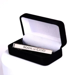 Silver Tie Bar – “Man Of God”