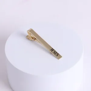 Gold Tie Bar “Jesus “