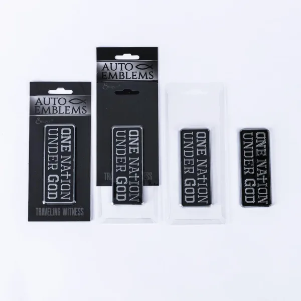 Auto Emblem - One Nation Under God - Silver - Pk6 | Swanson Christian Products