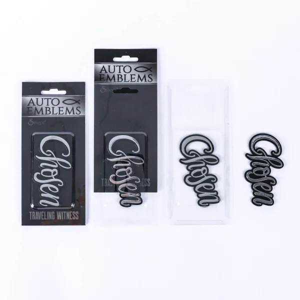 Auto Emblem - Chosen - Silver - Pk6 | Swanson Christian Products