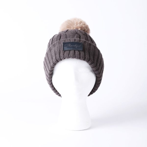Grey Beanie Hat |- Thankful | Swanson Christian Products