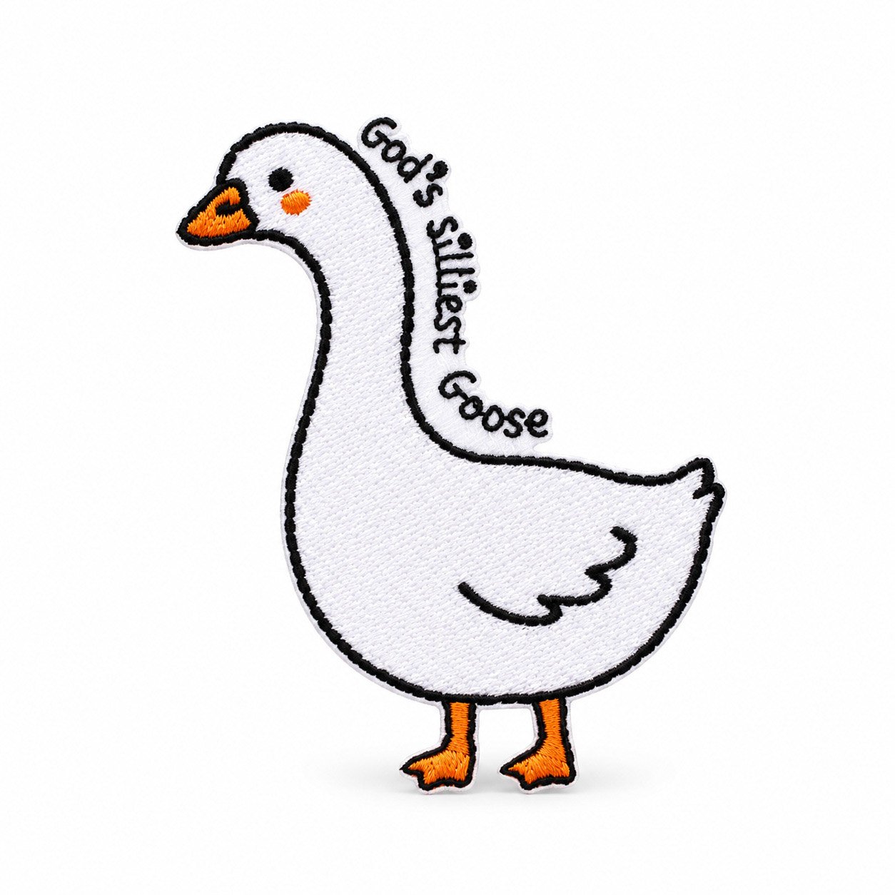 Goose Patch - Embroidered Iron-On God's Silliest Goose - Pack of 3 - Image 2