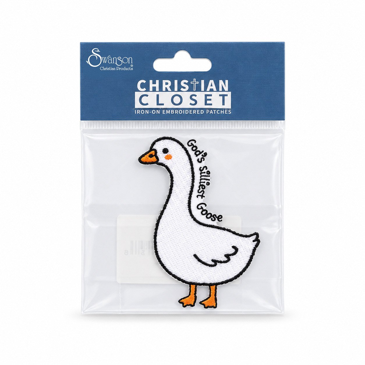 Goose Patch - Embroidered Iron-On God's Silliest Goose - Pack of 3