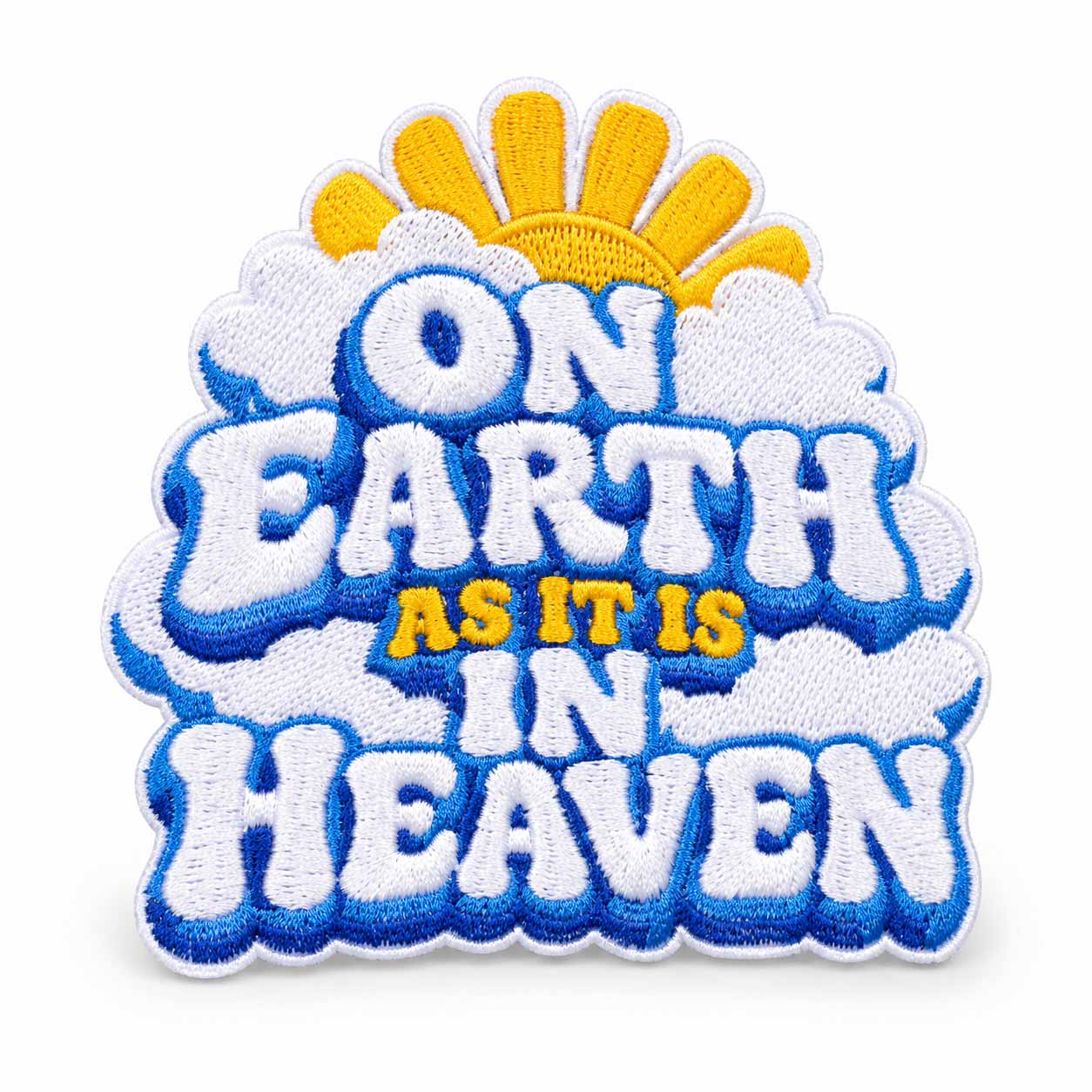 Lord's Prayer Patch - Iron-On On Earth As It Is In Heaven - Pack of 3 - Image 2