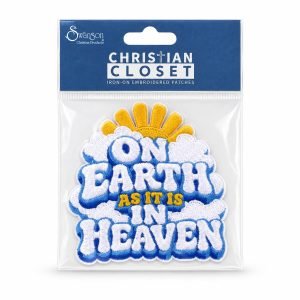 Lord’s Prayer Patch – Iron-On On Earth As It Is In Heaven – Pack of 3