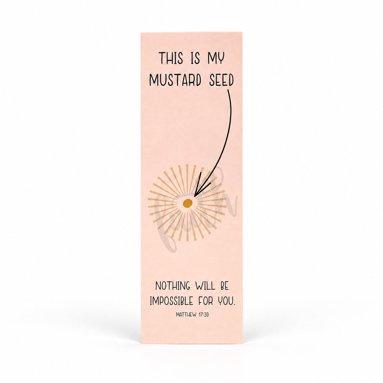 Mustard Seed Faith Bookmark - Matthew 17:20 - Pack of 25