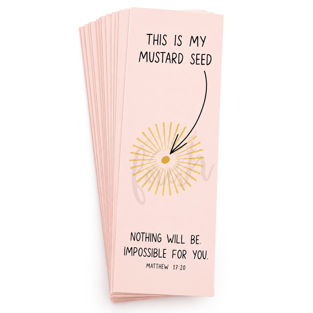 Mustard Seed Faith Bookmark - Matthew 17:20 - Pack of 25 - Image 4