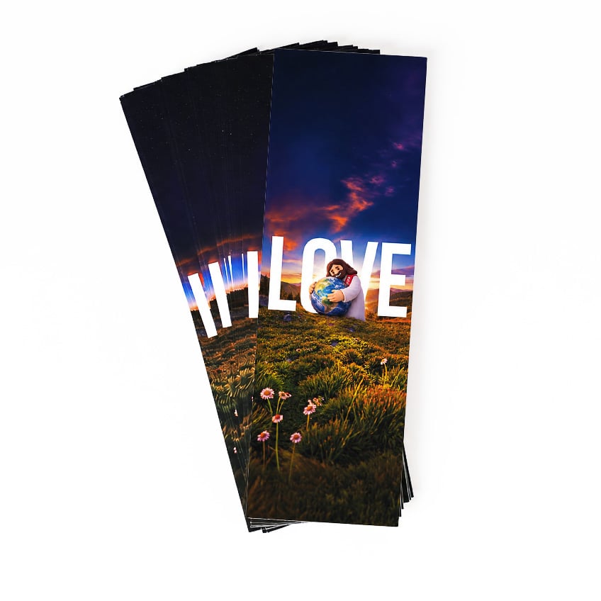 Jesus Hugging the World Bookmark - Pack of 25 - Image 4