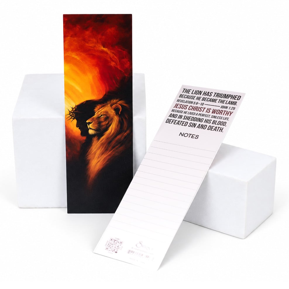 Lion of Judah Bookmark - Revelation 5:6-10 - Pack of 25 - Image 2