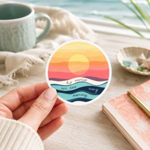Sticker Vinyl His Mercies Are New Pk5
