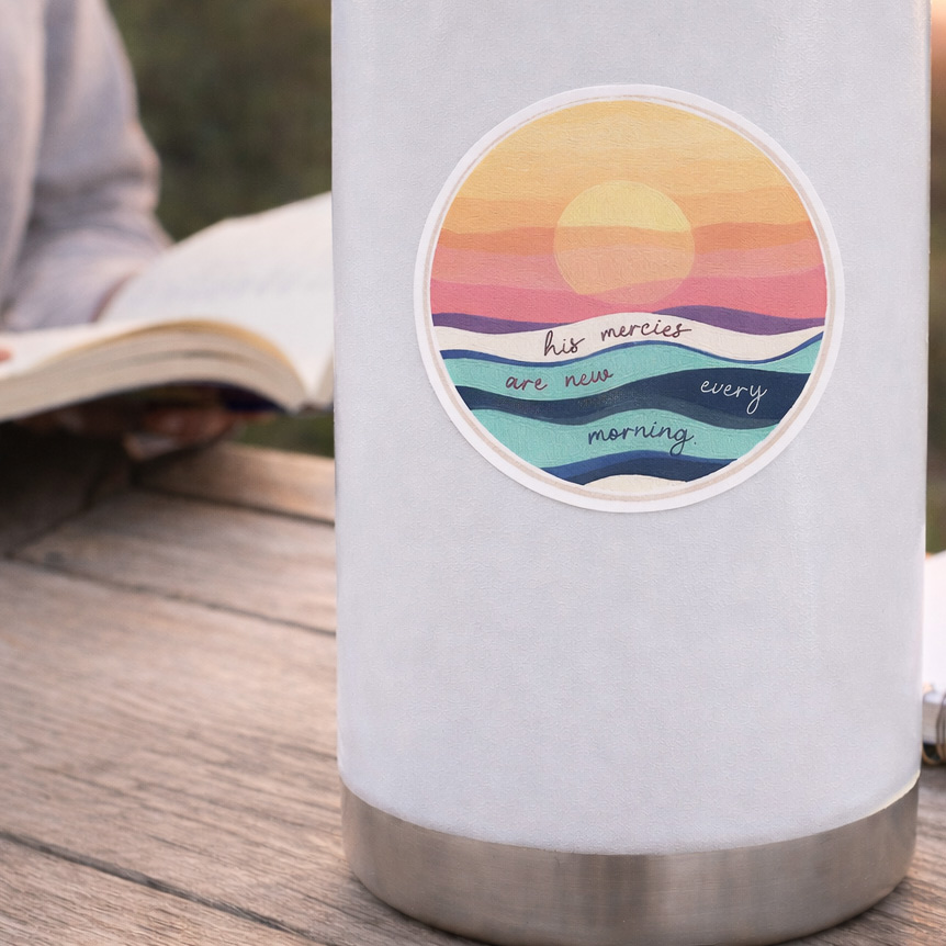 Sticker Vinyl His Mercies Are New Pk5 - Image 4