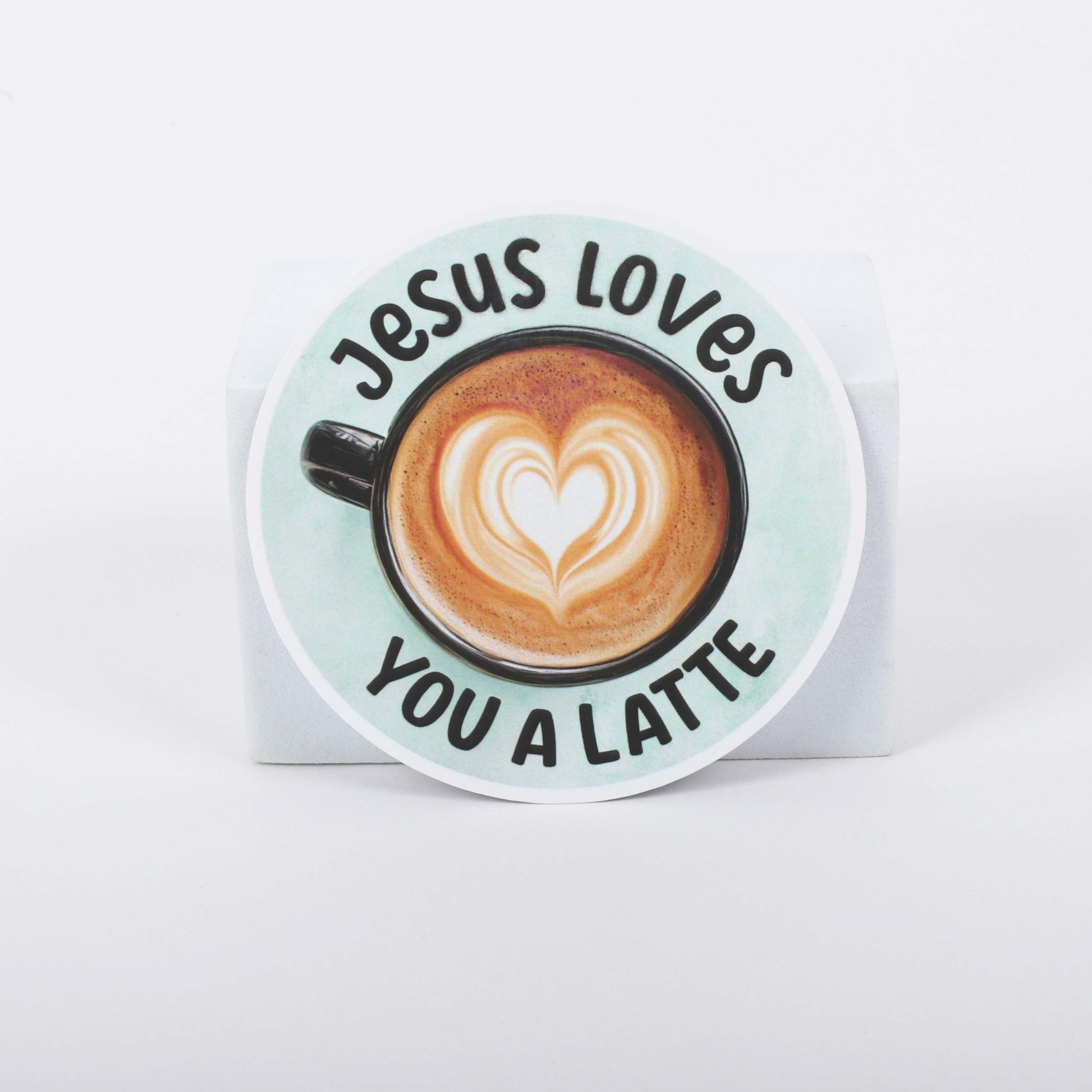 Sticker Vinyl Jesus Loves You A Latte Pk5 - Image 3