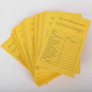Offering Envelope for Tithe and Offering – 100 Count – 2 Corinthians 9:7