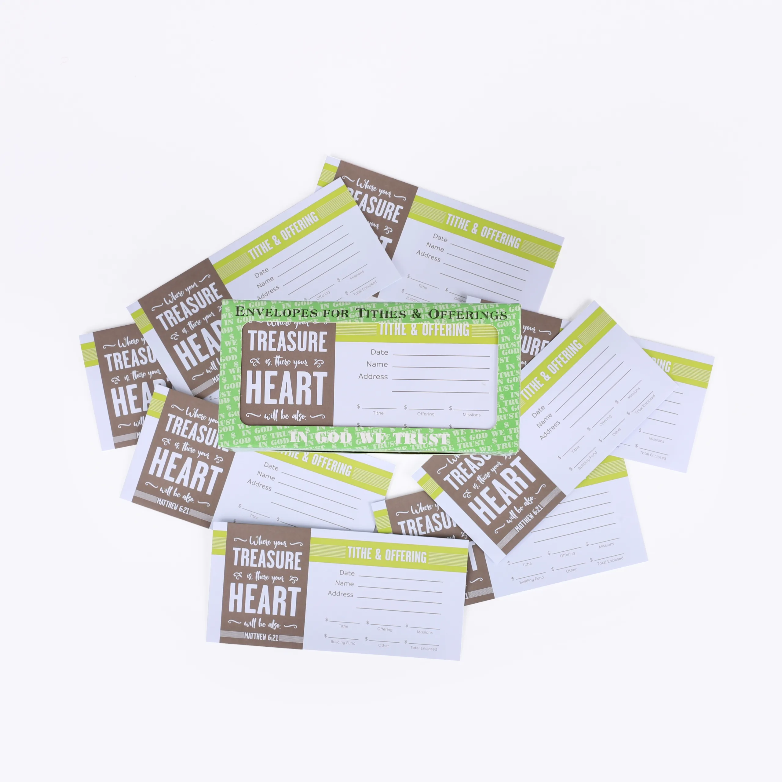 Envelop For Tithe And Offering- Matthew 6:21- Swanson Christian Products