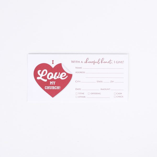 Envelope for Tithe and Offering - I Love My Church - 100 Ct. | Swanson Christian Products