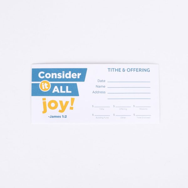 Envelope for Tithe and Offering - Consider It All Joy - 100 Ct. | Swanson Christian Products