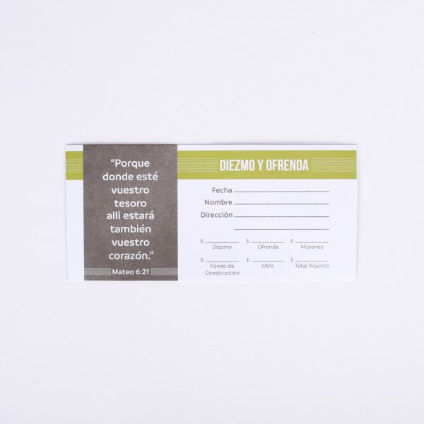 Spanish Envelope for Tithe and Offering | Swanson Christian Products