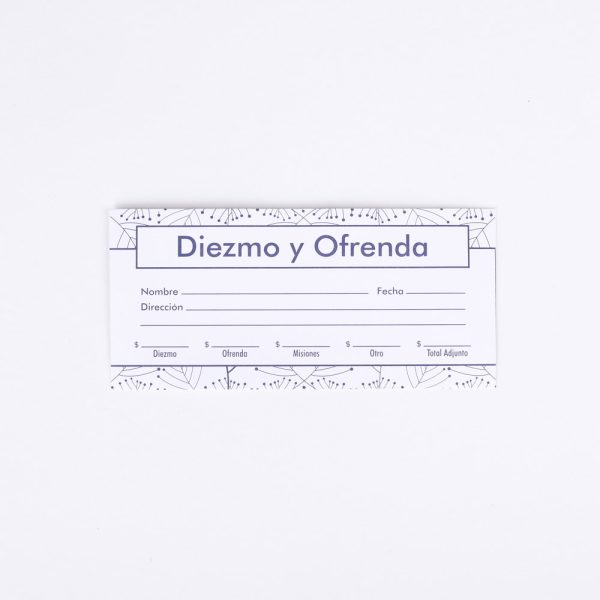Spanish Envelope for Tithe and Offering - Navy - 100 Ct. | Swanson Christian Products