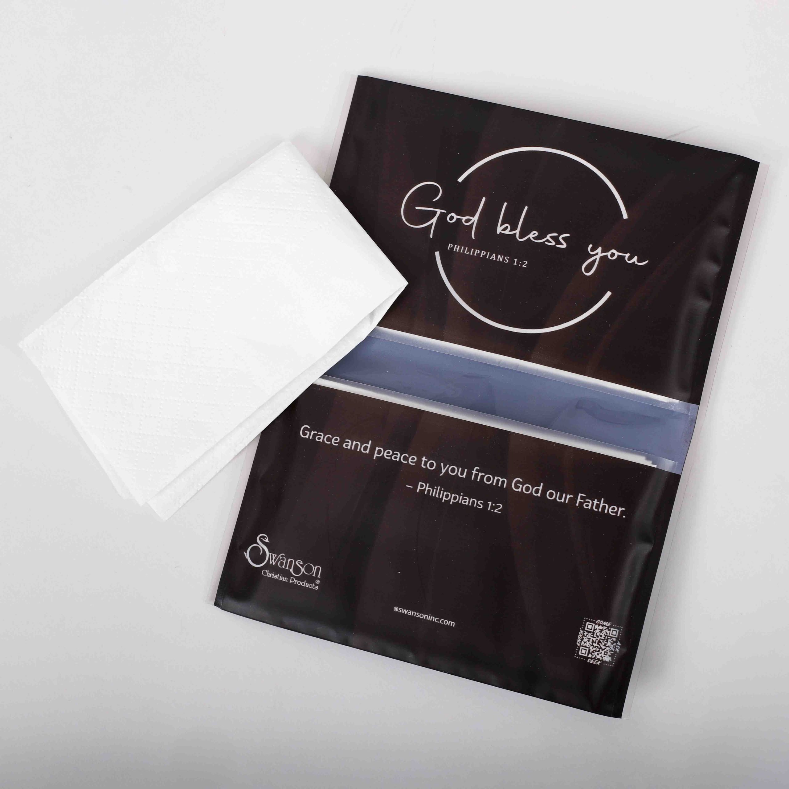 Tissue - God Bless You - Dark Grey - Pk12