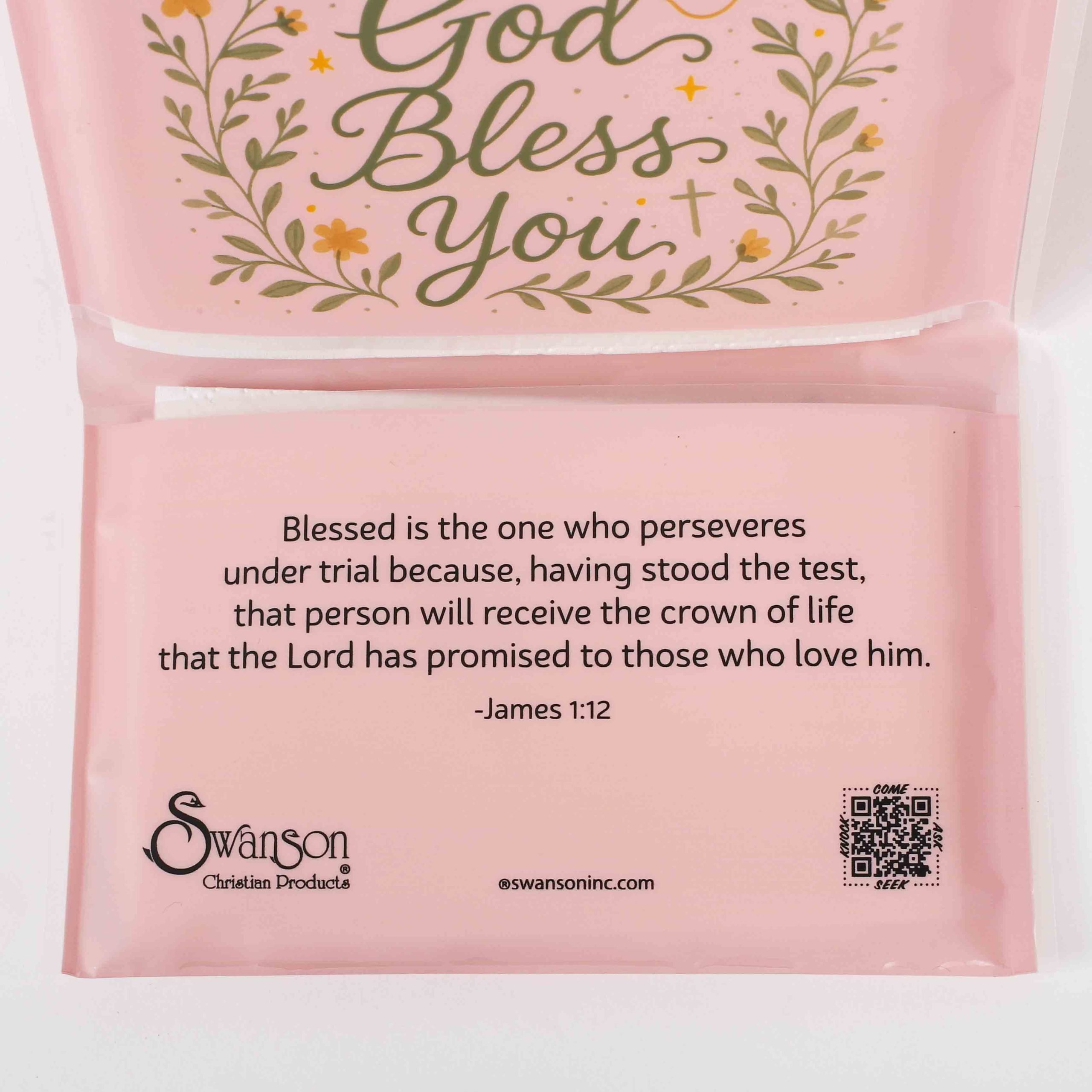 Tissue - God Bless You - Dove & Cross - Pk12 - Image 4