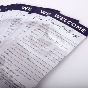 Connection Card Welcome Purple 50 Ct.