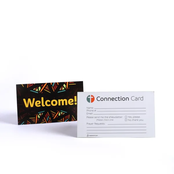 Connect Visitor Card-Welcome Multi color Black- Swanson Christian Products