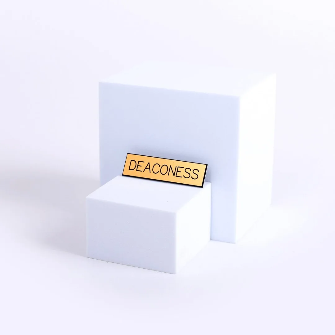 Badge Engraved Deaconess Gold Pin- Swanson Christian Products