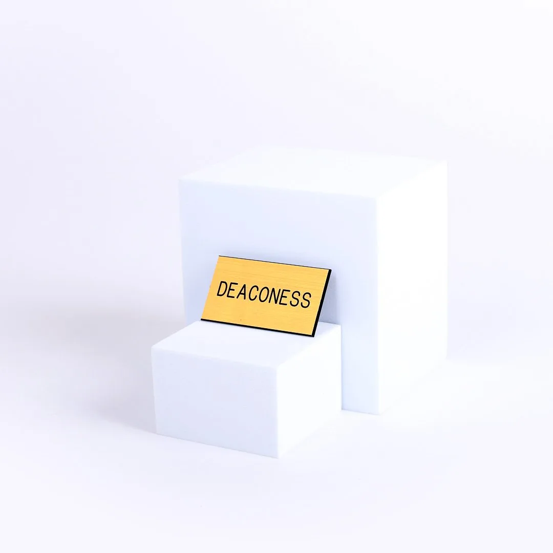 Badge Engraved Deaconess Gold Magnet- Swanson Christian Products